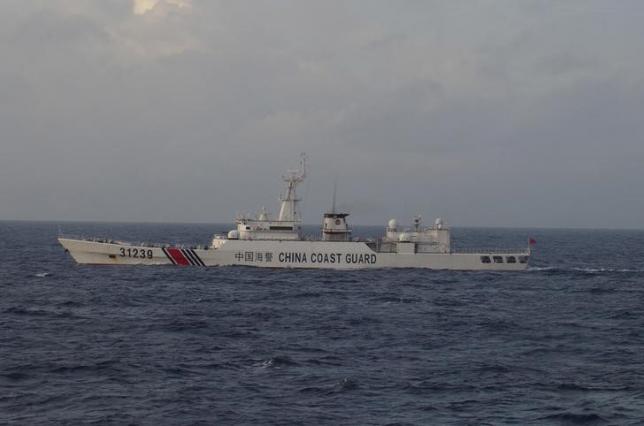 China Coast Guard vessel No. 31239 sails in the East China Sea near the disputed isles known as Senkaku isles in Japan and Diaoyu islands in China