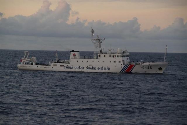 China Coast Guard vessel No. 2146 sails in the East China Sea near the disputed isles known as Senkaku isles in Japan and Diaoyu islands in China, in this handout