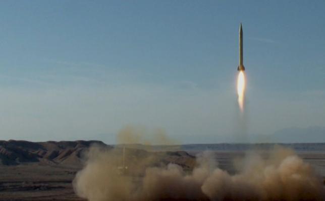 Ballistic missile is launched and tested in an undisclosed location, Iran, in this handout photo released by the official website of Islamic Revolutionary Guard Corps