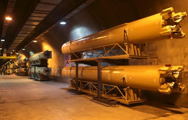 A view of an underground depot where missiles are launched, in an undisclosed location, Iran, in this handout photo released by the official website of Islamic Revolutionary Guard Corps (IRGC)