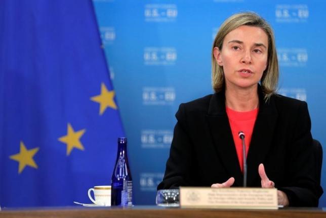 European Union Foreign Policy Chief Federica Mogherini speaks during the seventh U.S.–E.U. Energy Security Council in Washington