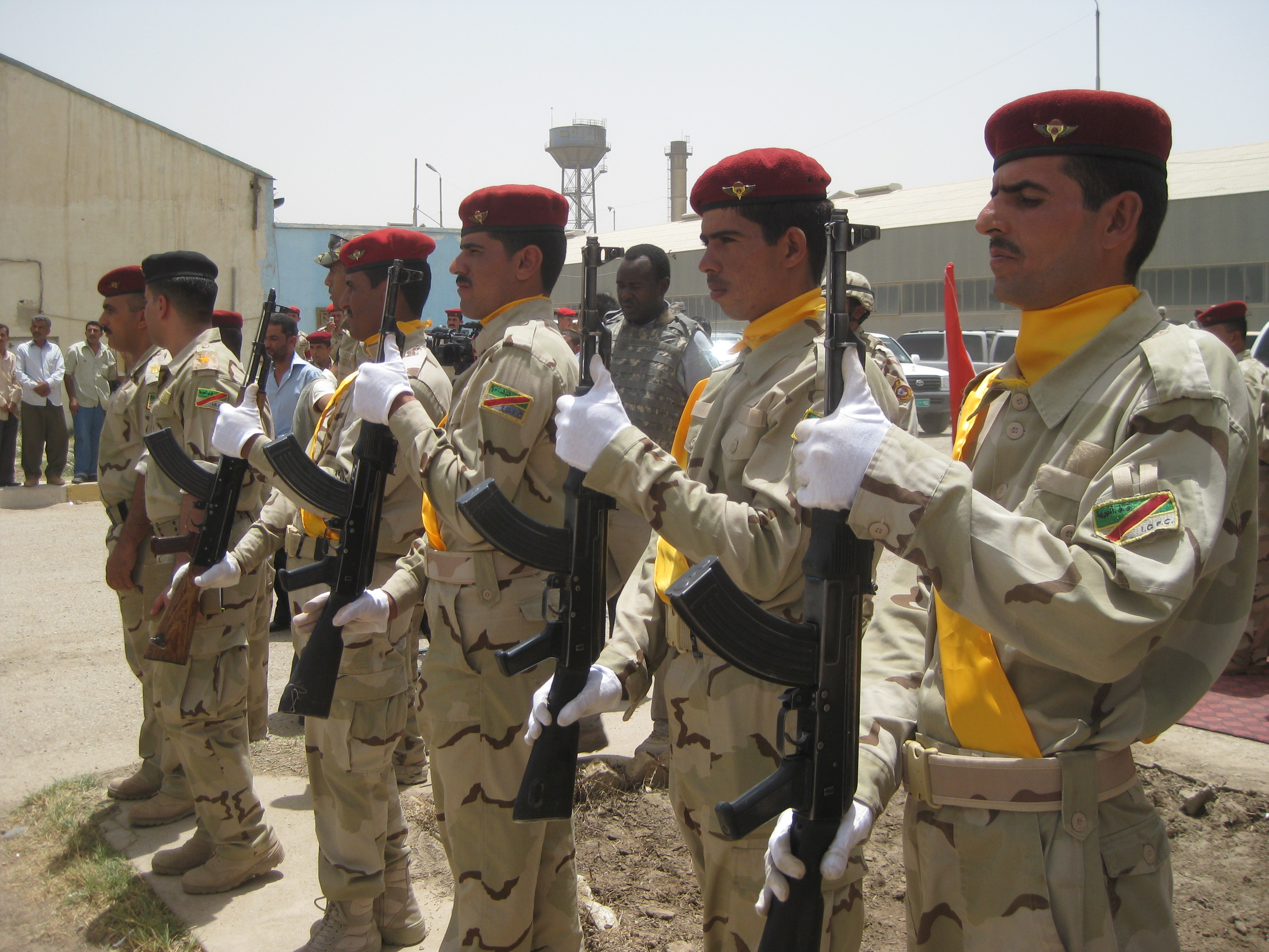 U.S.-Iraqi base transfer ceremony near Majaar Al Kabir