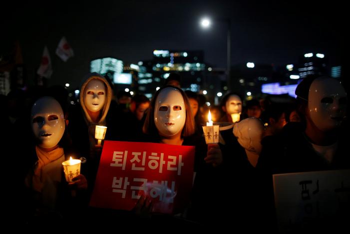 В Сеуле произошел очередной протест против президентства Пак Кын Хе